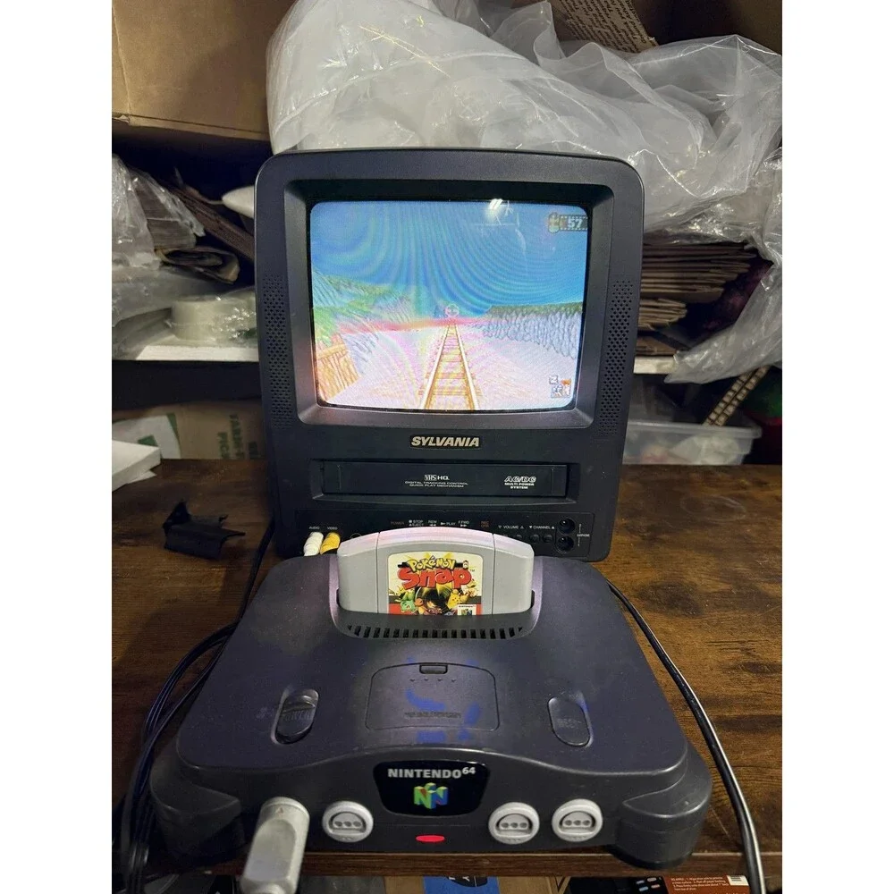 Nintendo 64 Gray Console NUS-001(USA) OEM Controller AV Power Cables Tested